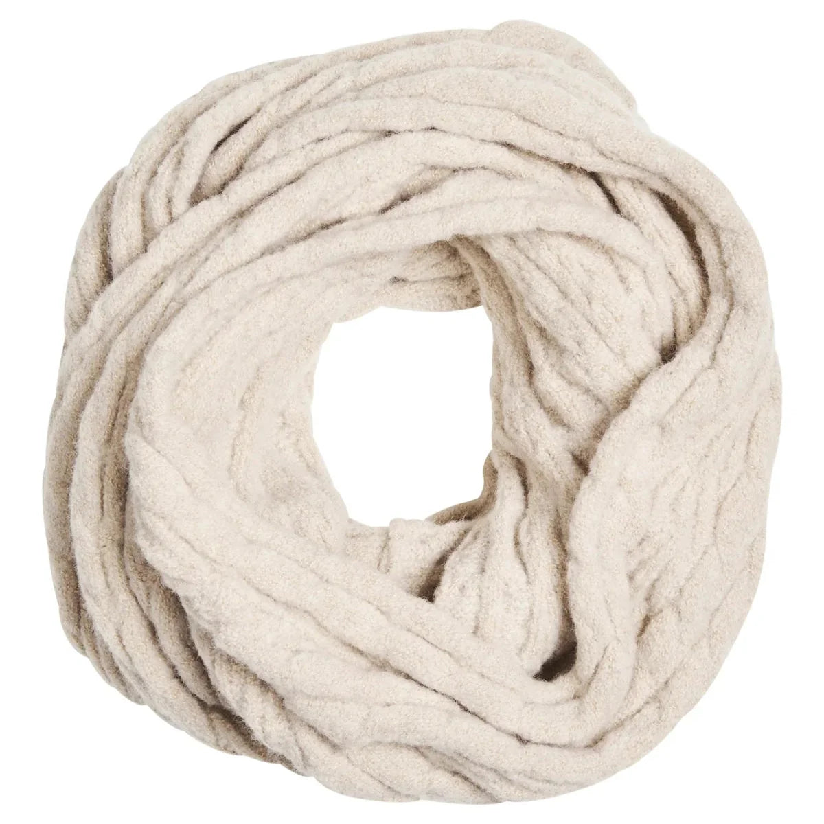 Beige braided scarf