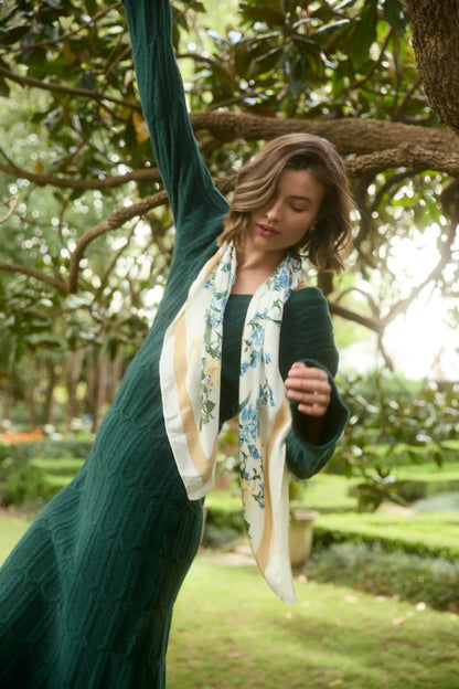 Gorgeous printed silk scarf